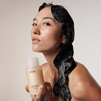 OUAI Medium Shampoo Travel Size - Hydrating Shampoo + Coconut Oil, Babassu, Kumquat Extract + Keratin - Strengthens, Nourishes, Adds Shine - Paraben, Phthalate, Sulfate Free Hair Care Products - 89ml