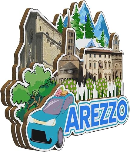 Miniatura 2 de Arezzo - Imán de madera para nevera, diseño de Toscana Italia, 3005