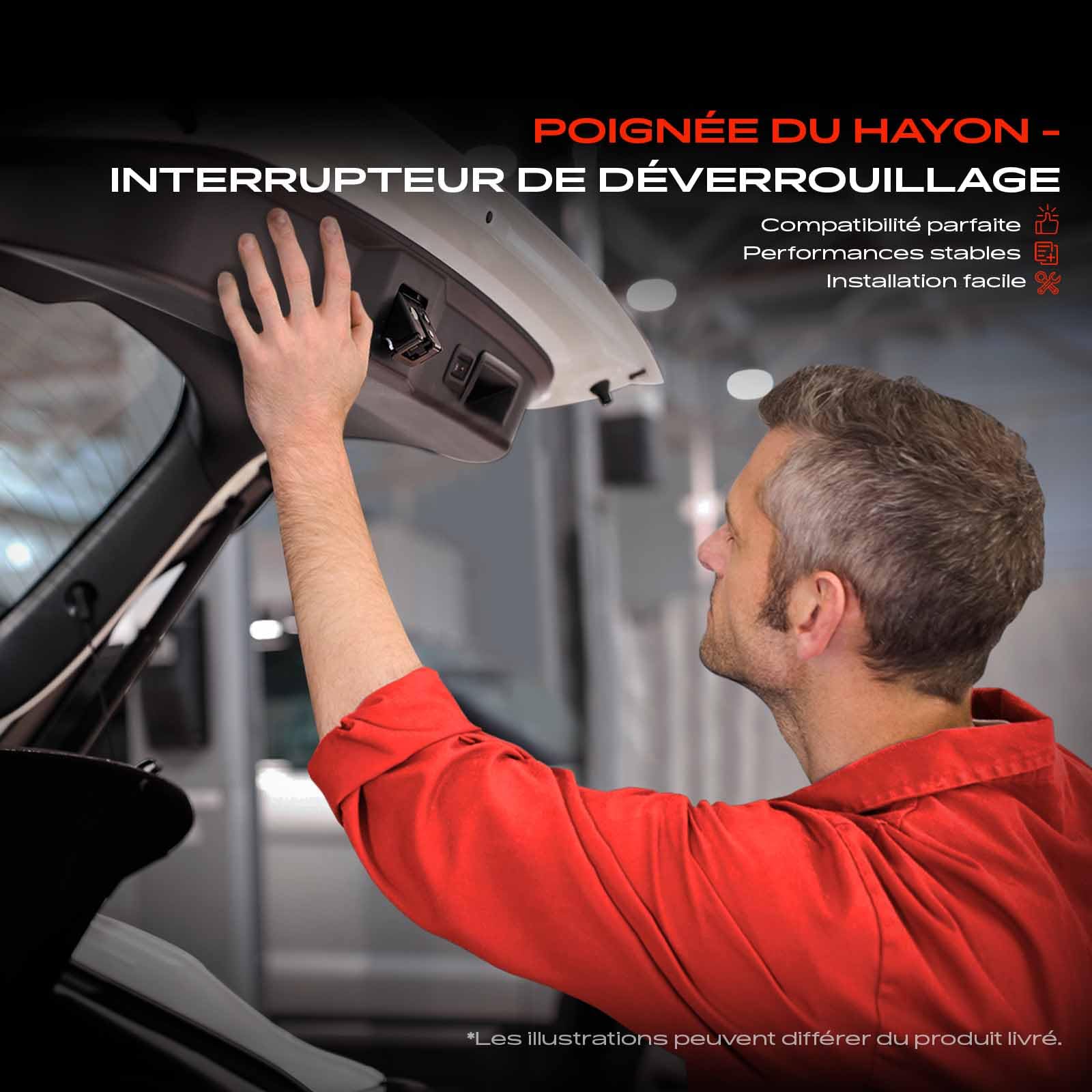 Frankberg Interrupteur de poignée de hayon, hayon, 2 broches 8726V7 | Compatible avec: C4 Grand Picasso I UA