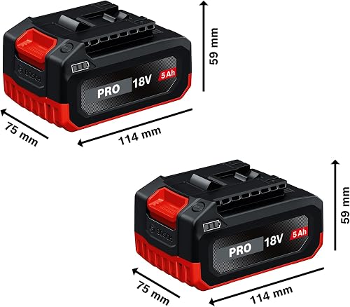 Bosch PRO 18V System Combo-Kit: GSR 18V-65, GDX 18V-285, GKS 18V-57, GOP 18V-34, GST 18V-125 S, 2x GBA 5.0Ah, GAL 12V-18V-80, L-BAG - 8