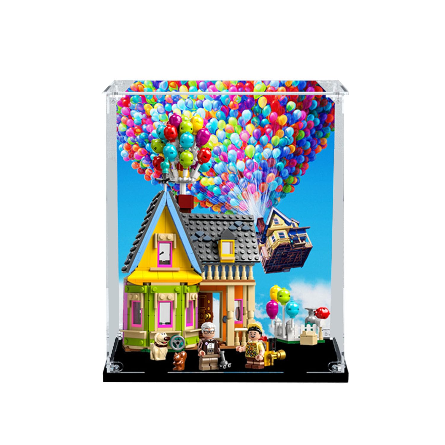 Halfs Clear Acrylic Display Case For Brick Model Sets Disney And Pixar 'Up' House 43217,Showcase,Protect & Decorate Models With Dustproof Storage,Gifts (Background A(25*15*30))