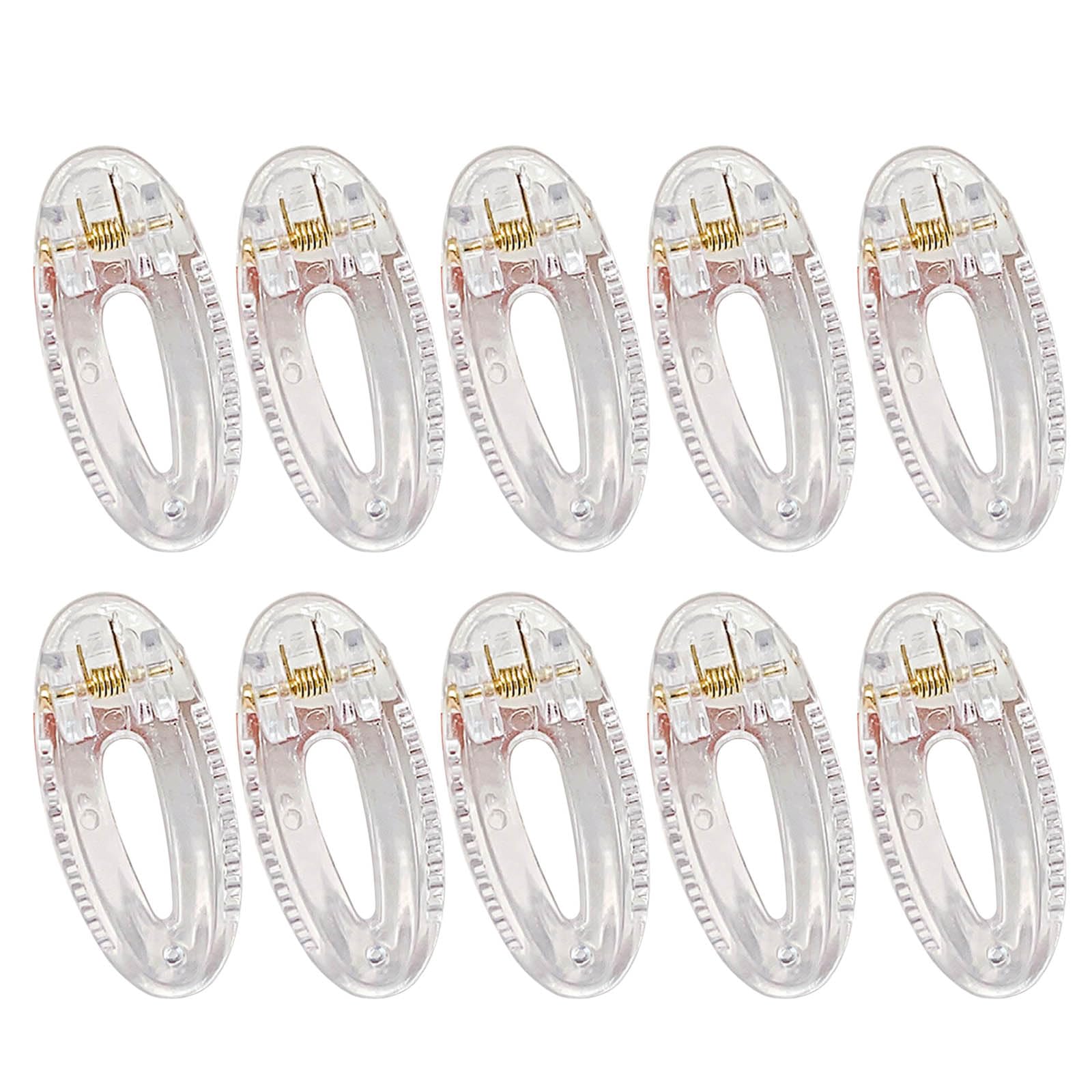 NVOQILIN Pack of 10 Clear Acrylic Hair Clips Hair Accessories Clear Hair Clip Clear Hair Pins Hair Barrette Acrylic Material