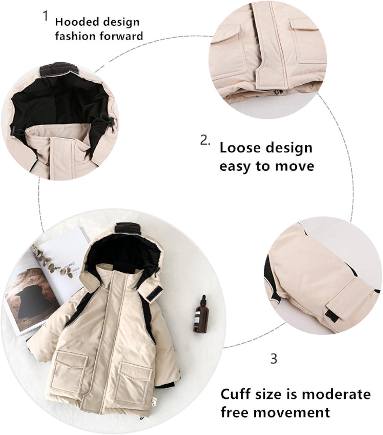 beibeian Men's and Women's Pie overcoming Down Coat Padded Jacket Jacket Youth Outdoor 9-10Years140cm offwhite : Clothing, Shoes & Jewelry