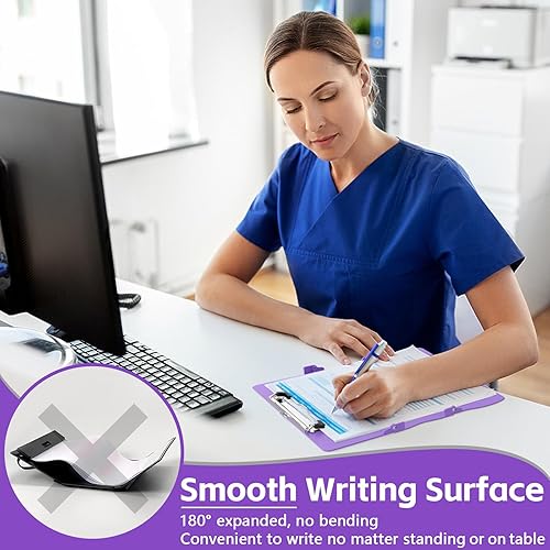 Miniatura 5 de Portapapeles de enfermería Plegable Portapapeles plegables con edición de enfermería, hojas de trucos de 3 capas, portapapeles triple, tamaño de