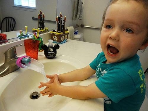 Miniatura 7 de Aqueduck El original extensor para el grifo (creado por una mamá que se preocupa)..., Agua (Aqua) Aguamarina,Gris,Rosado (Crystal Pink)