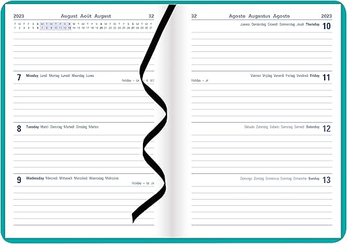 Miniatura 3 de Letts of London Dazzle - Agenda semanal académica, de agosto de 2023 a julio de 2024, semanal a vista, encuadernación cosida, multilingüe, tamaño