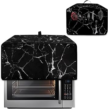 Black Marble Toaster Bread Maker Covers Quilted Toaster Dust Cover Kitchen Small Appliance Covers Universal Fits for Most Standard Bread Machines