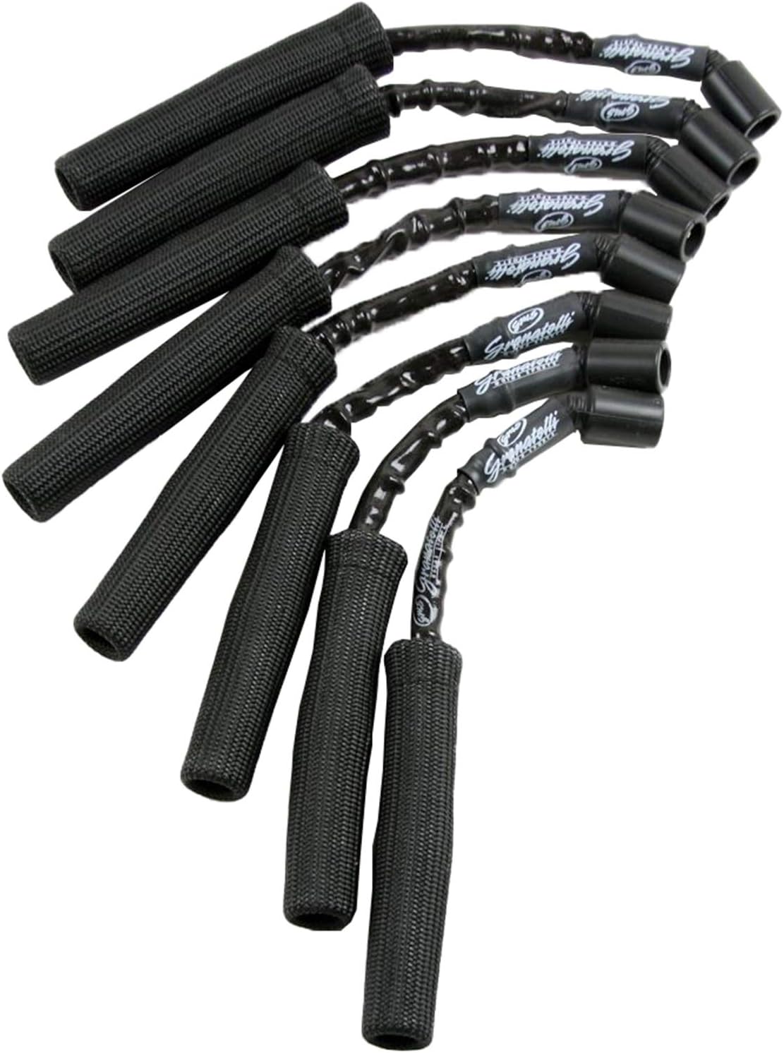 Granatelli Motorsports 28-1811HTBB GM 6.0L/6.2L LS2/LS3/LSA/LS7/LS9 Cars Hi-Perf Coil-Near-Plug Conn Kit w/BLACK High Temp Silicone Jacketing and Black Fire Sleeve