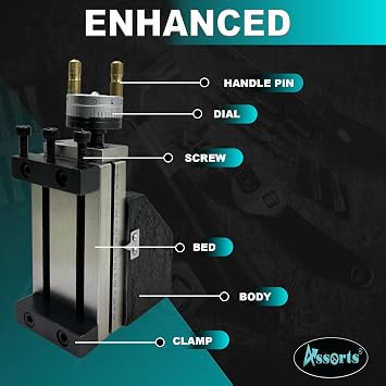 Mini Vertical Slide (90 x 50 mm) for instant Milling Operation on Lathe Machine
