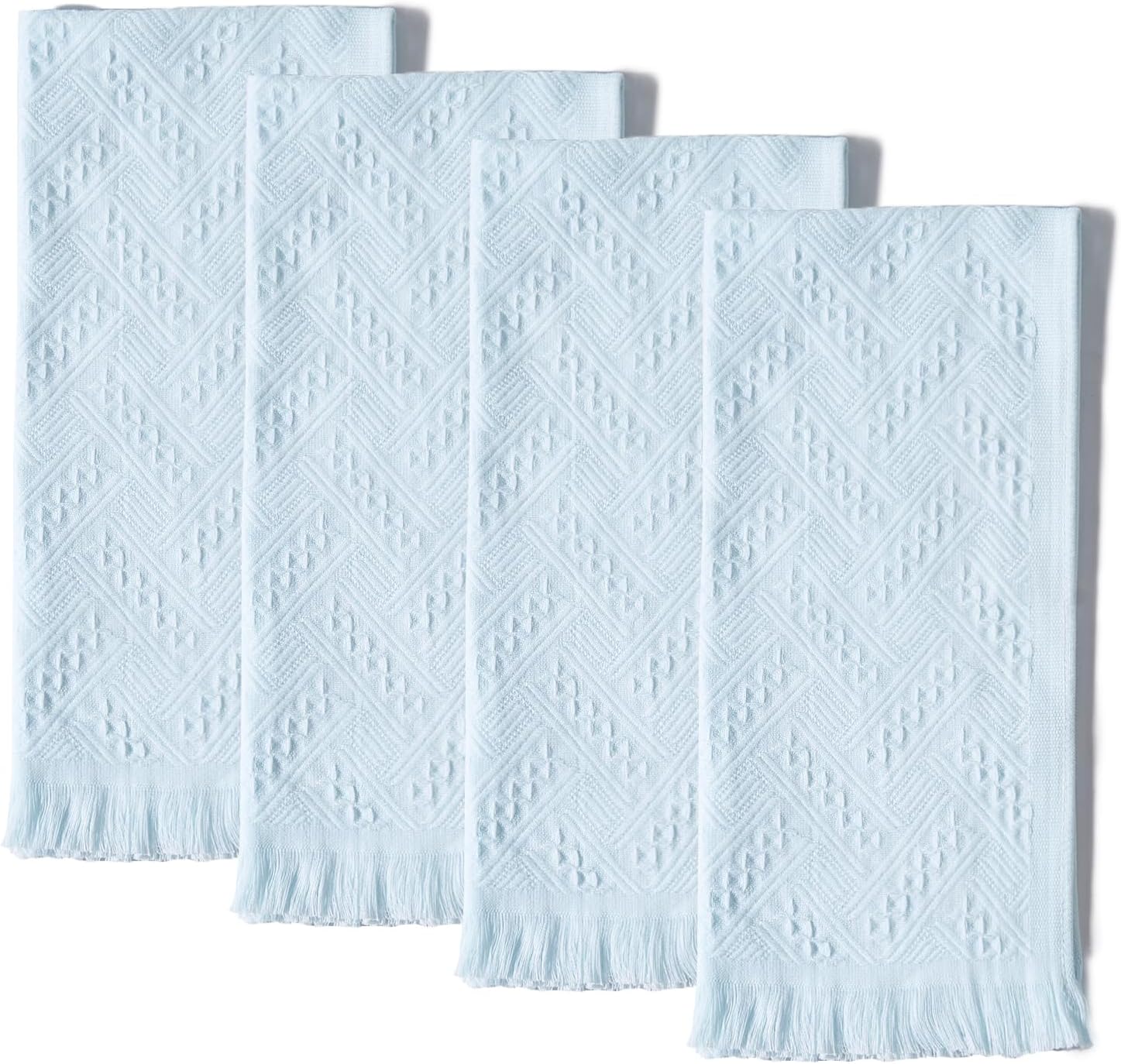 HEAVYWOOD Bathroom Hand Towel 2 Packs Turkish Cotton Face Towel 14X30 Absorbent Soft Face Kitchen Towel Decorative Set Boho Farmhouse Bathroom Decor (Coffee, 2Pack)
