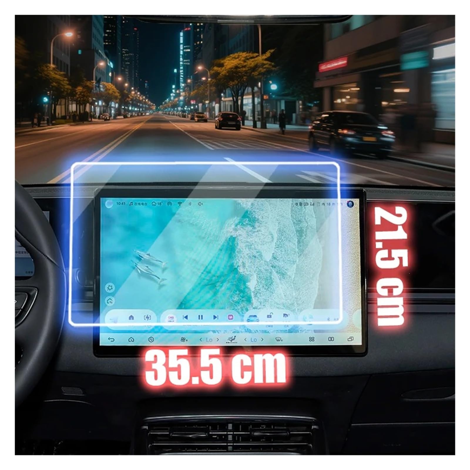 Film Protecteur d'écran en Verre trempé pour GPS de Voiture BYD Seal EV 2021-2025 (5 pièces)