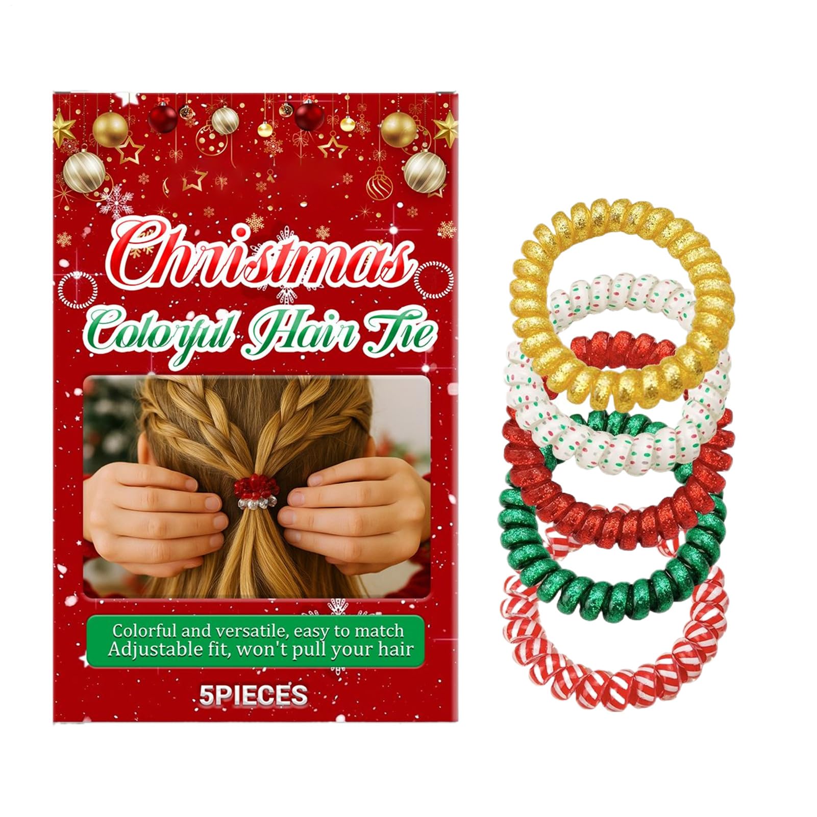Haargummis Weihnachtliche Silikon Haargummis Für Pferdeschwanz