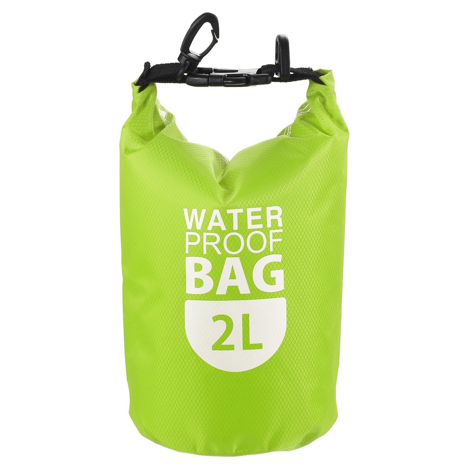 PATIKIL Floating Waterproof Dry Bag, 2L Outdoor Float Dry Bag Roll Backpack with Clear Window for Boating Rafting Kayaking Green