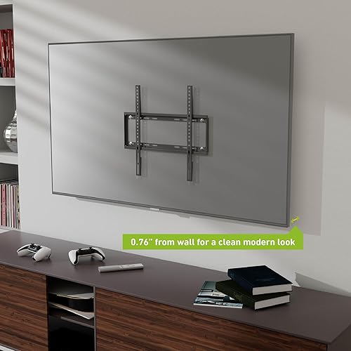 Miniatura 3 de D-Line Soporte de pared para televisores de 32 a 70 pulgadas, perfil ultra bajo, soporte de TV delgado y plano a pared, VESA 7.874 x 7.874 in -