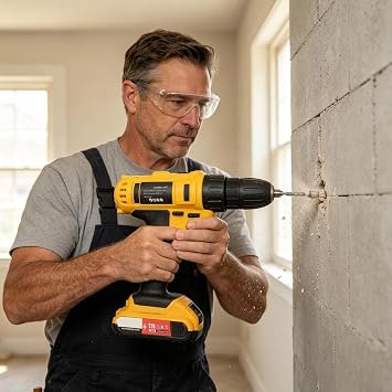 Cordless Power Drill - Brushed Motor Chuck Multi Speed Handheld