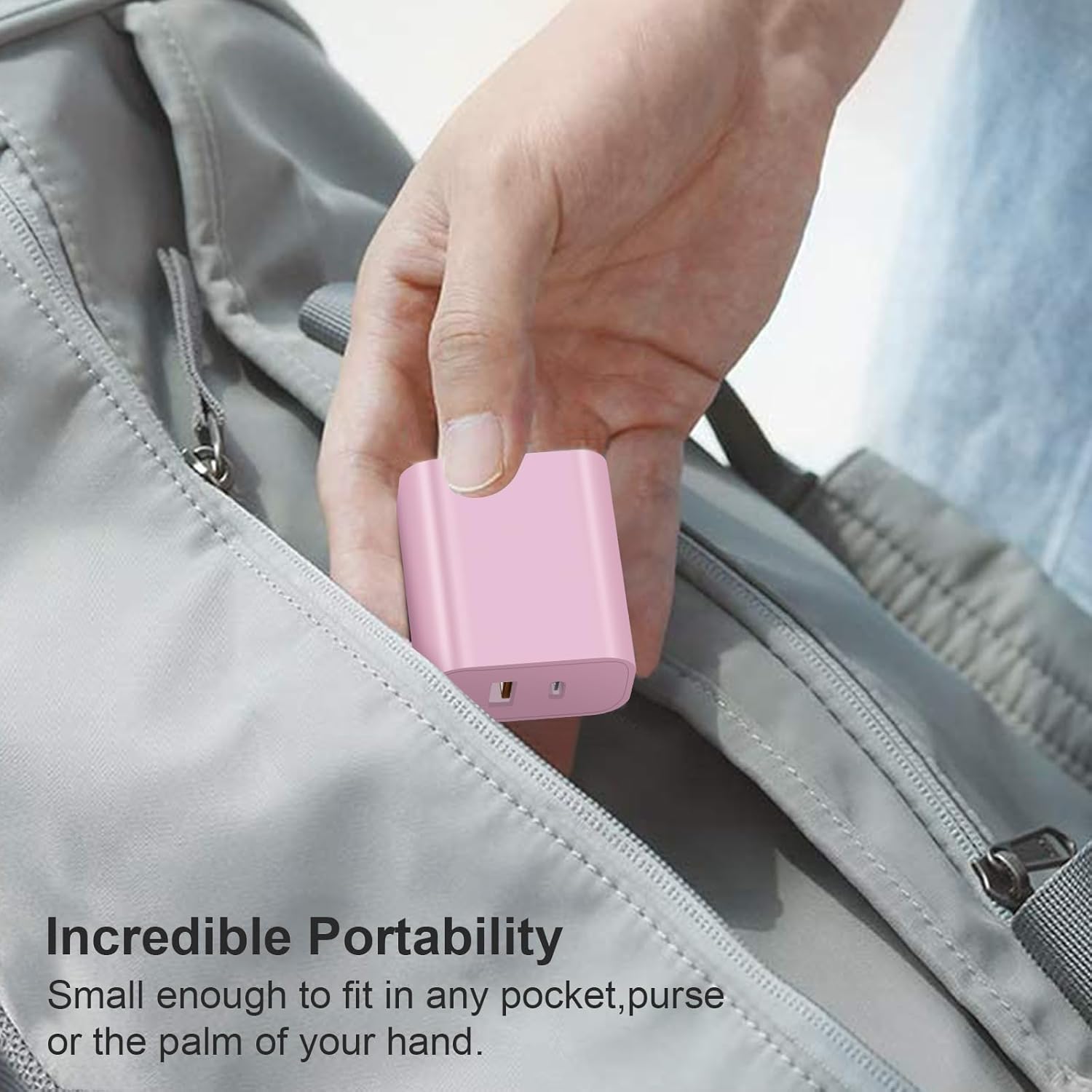 USB C Charger Block Charging Block Type C Charge 20W Wall Chargers 4 Pack for iPhone 16/16 Plus/16 Pro/16 Pro Max/iPhone 15/15 Pro/15 Pro Max/14/13/12 Pro/Samsung//Android(Pink)