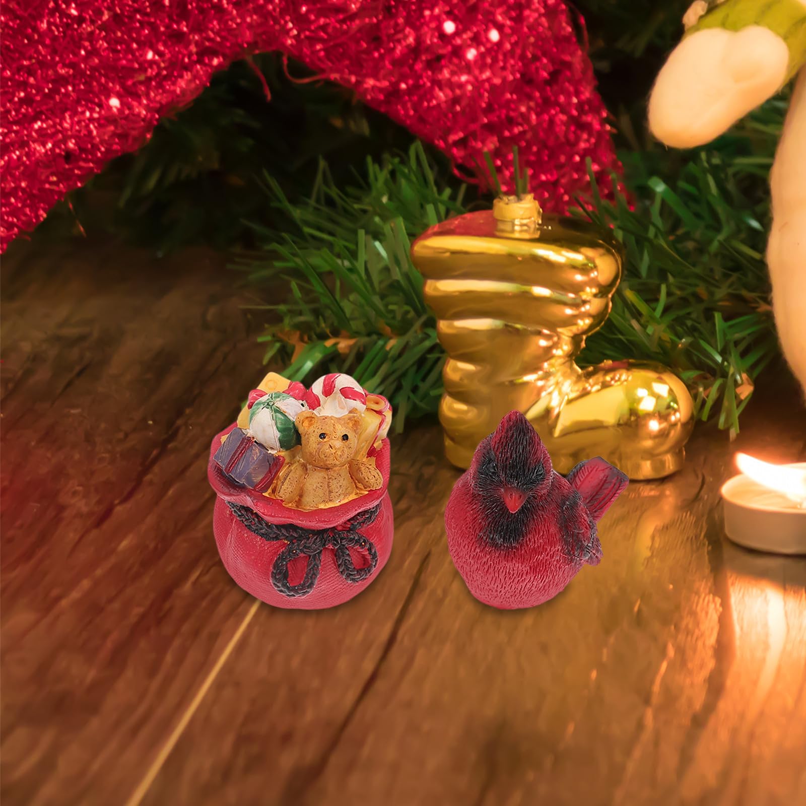 Toyvian 3 Sets Weihnachtsmodell Weihnachtsmann als Harzfigur für