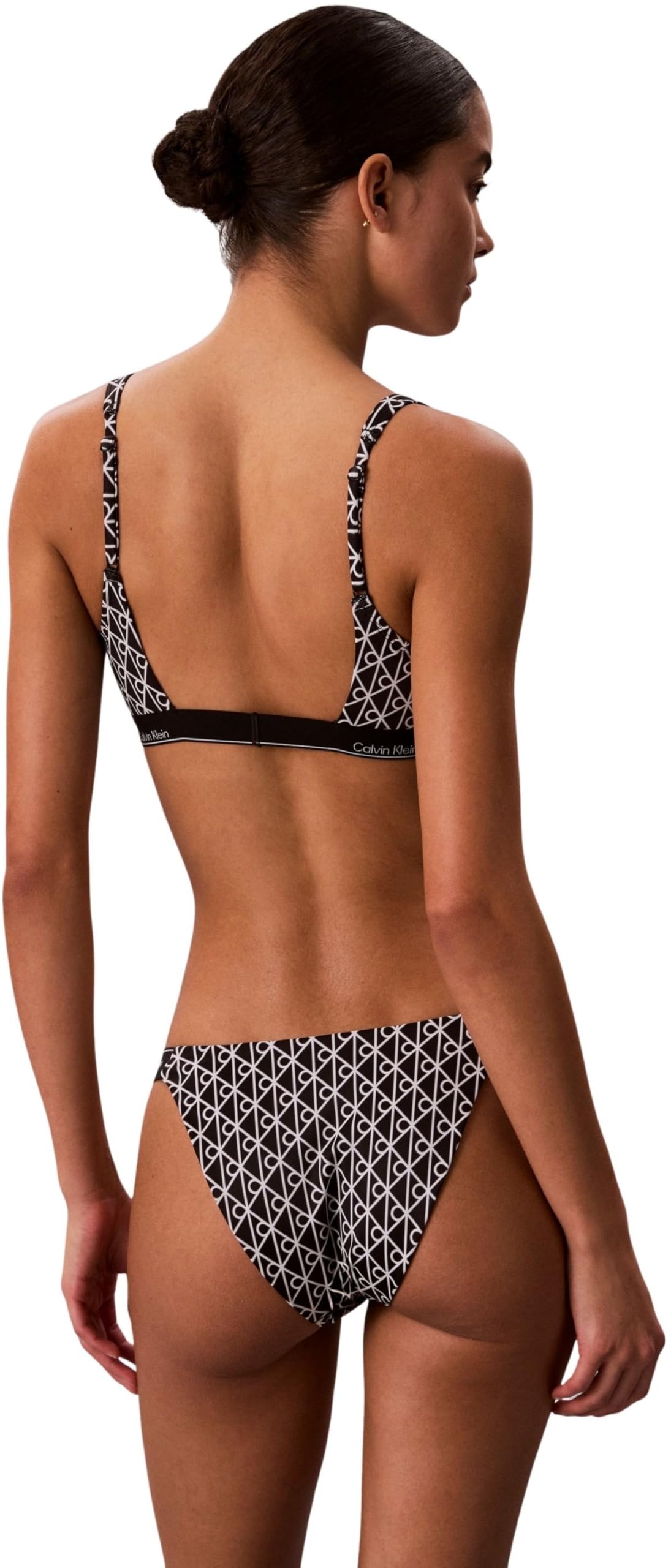 Calvin Klein Halter Bralette Lv00q61207 Top da Bagno Donna (Pacco da 1)