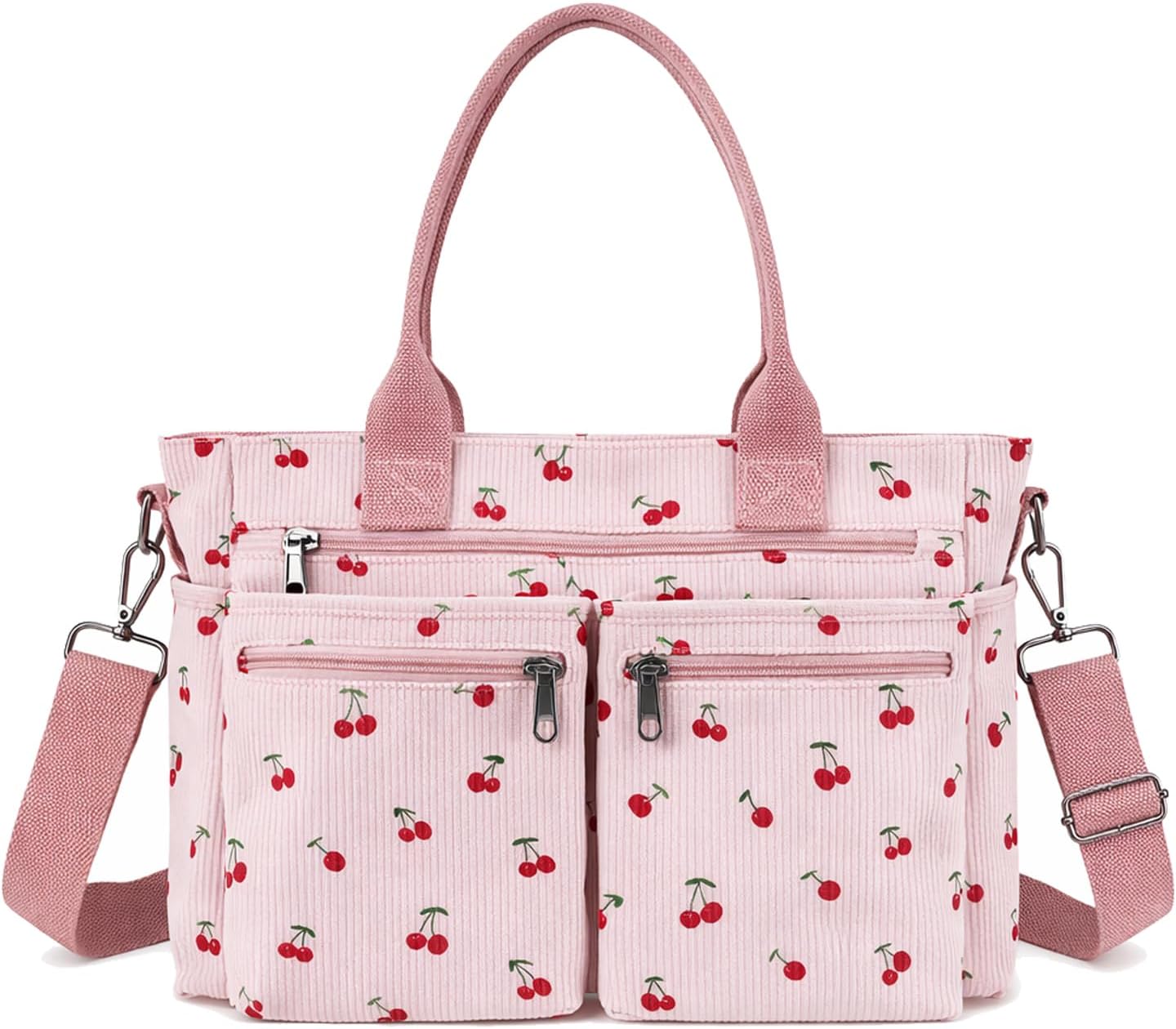 KAMEILONG Womens Casual Corduroy Tote Bags with Multiple Pockets Hobo Crossbody Bag Travel Shoulder Bags Cute Purse Handbag