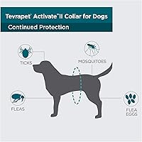 Vista 4 de TevraPet Activate II Collar antipulgas y garrapatas para perros, prevención de 12 meses, 2 unidades, para perros medianos y grandes