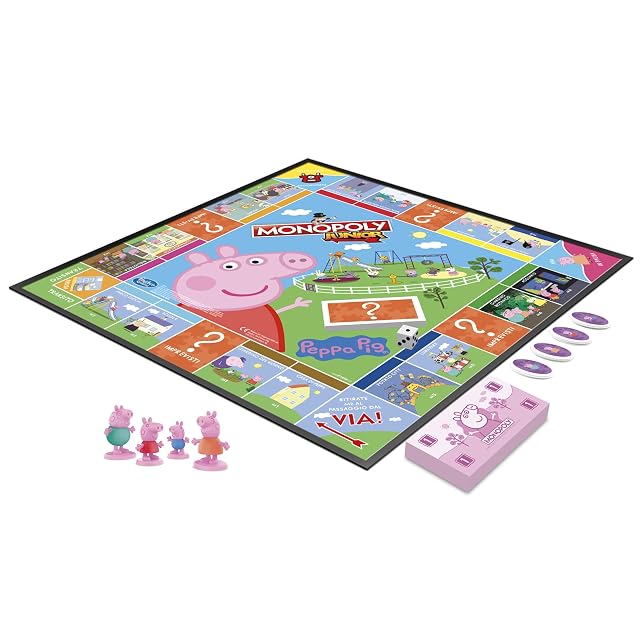 Foto 4 de 6 de Hasbro Monopoly Junior: Peppa Pig Edition, gioco da tavolo per 2-4 giocatori, per Bambini dagli 5 Anni in su