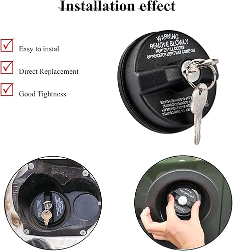 Miniatura 5 de Tapa de llenado del tanque de combustible, tapa de gas con bloqueo, tapa de combustible con llave, tapa de tanque de combustible con bloqueo,