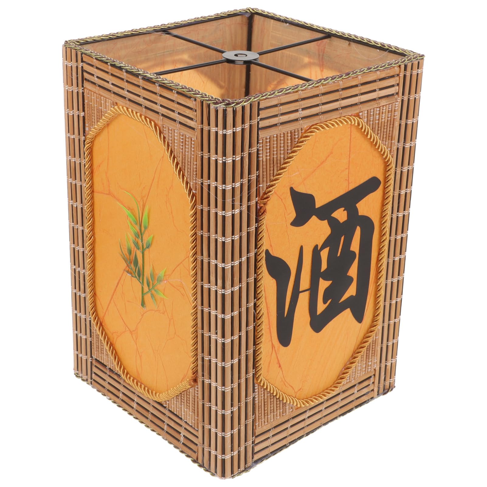 DECHOUS Modern Bamboo Lampshade with Stable Structure and Woven Design, Decorative Lamp Cover Suitable for Wedding Decor and Home, Elegant and Chic Ceiling Light Shade
