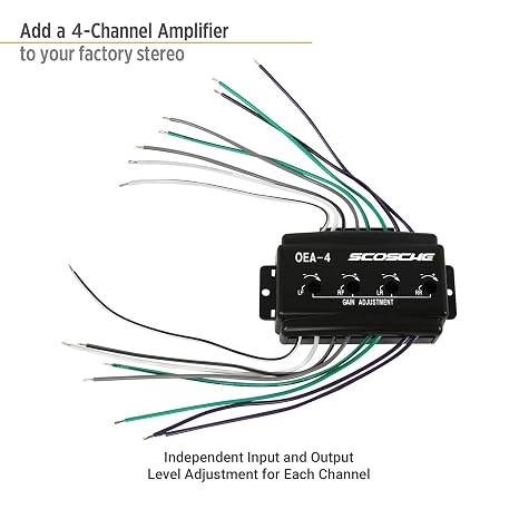 Scosche Oea4 4-Channel Adjustable Factory Amplifier Interface