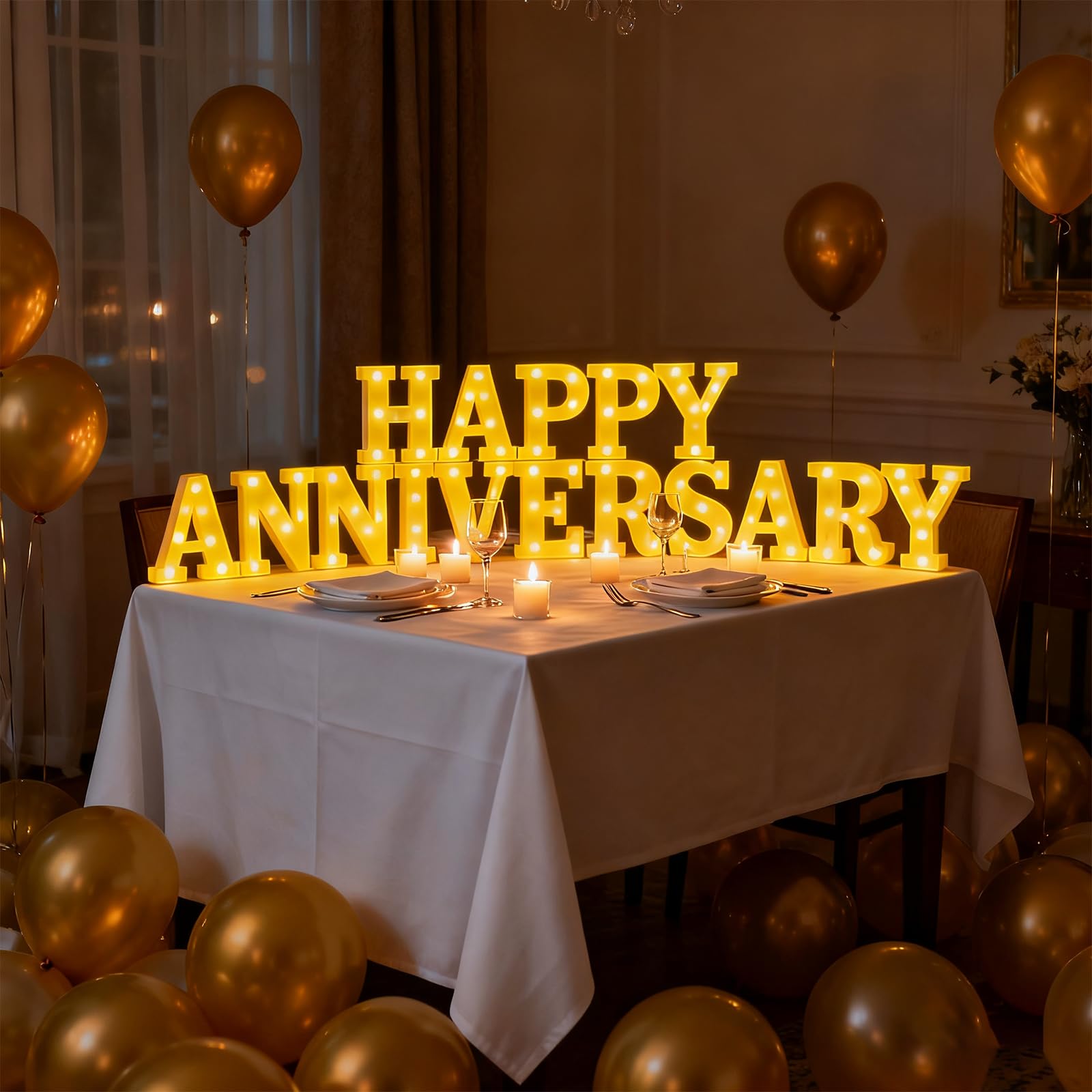 Photo 1 of Honoson Happy Anniversary LED Letter Sign