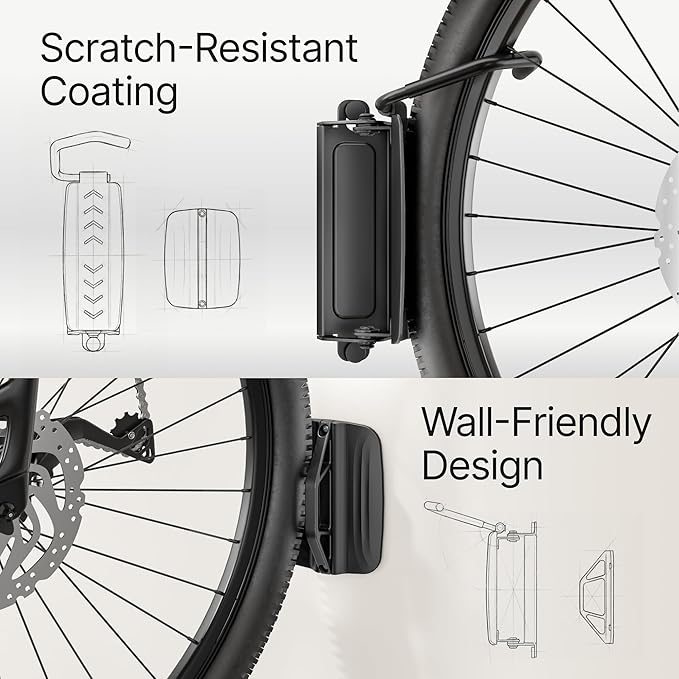 PEGZONE Soporte de Pared para Bicicleta 4 Paquetes miniatura 7