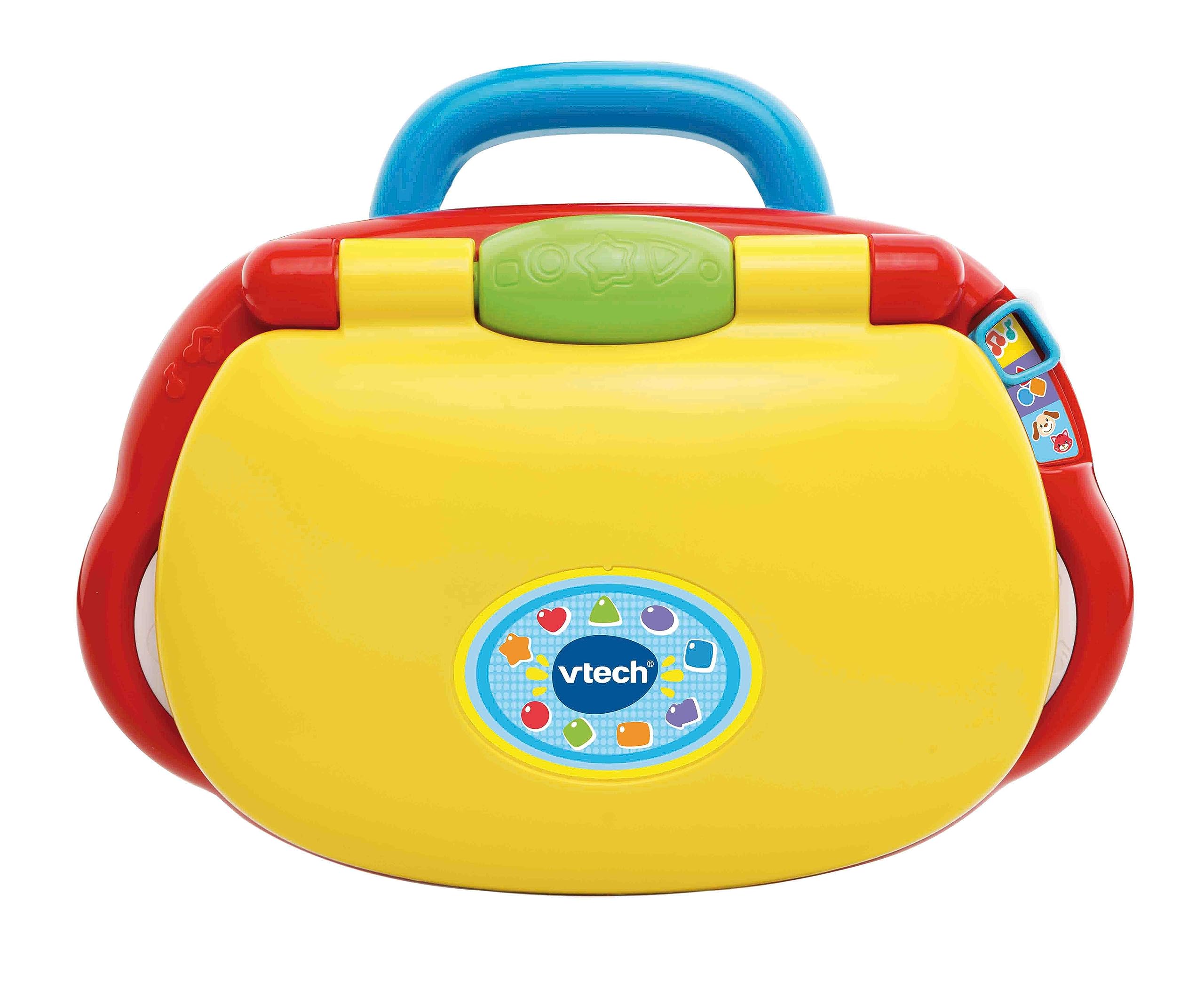 VTech Il Mio Super Computer, Computer Interattivo per Bambini, Computer con Mouse Effetti Luminosi, Pratica Maniglia, Gioco Bambino con Animali e Musica, Lingua Italiana, Batterie Incluse, 12-36 Mesi