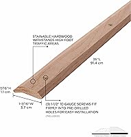 Vista 3 de M-D Building Products 85357 1-7/16 pulg. x 36 pulg. Borde de alfombra de madera dura sin acabado con tornillos