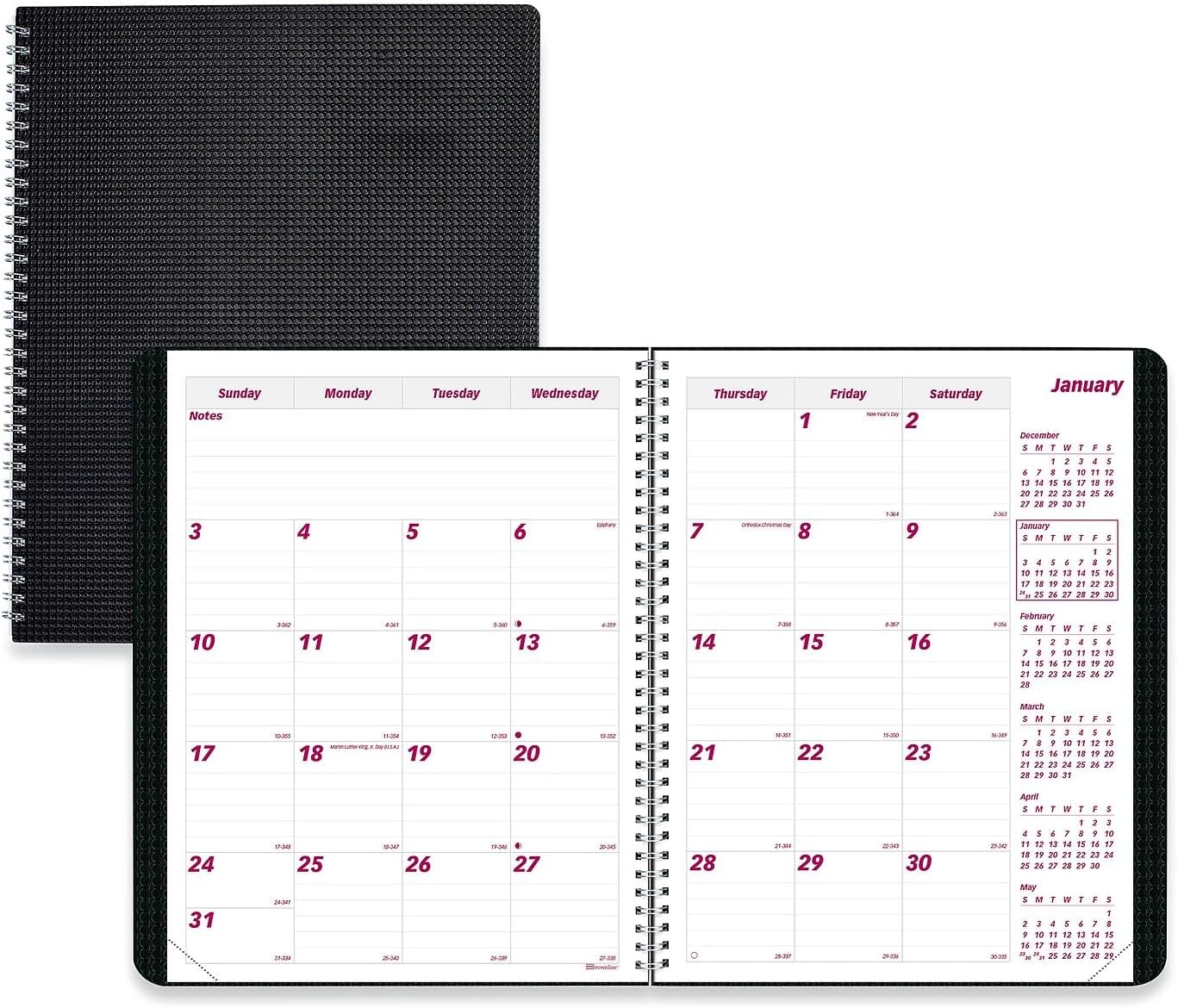 Brownline 2024 DuraFlex Monthly Planner, 14 Months, December 2023 to