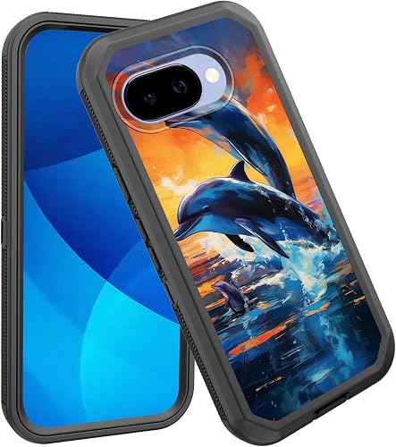 GFEWYTJYJ for Pixel 9a Case,Shockproof 3-Layer Full Body Protection Rugged Heavy