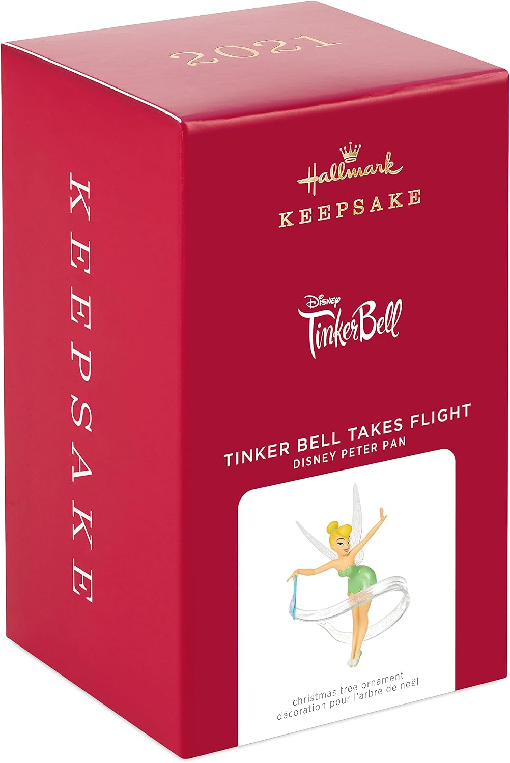 Hallmark Keepsake Christmas Ornament 2021, Disney Peter Pan Tinker Bell Takes Flight