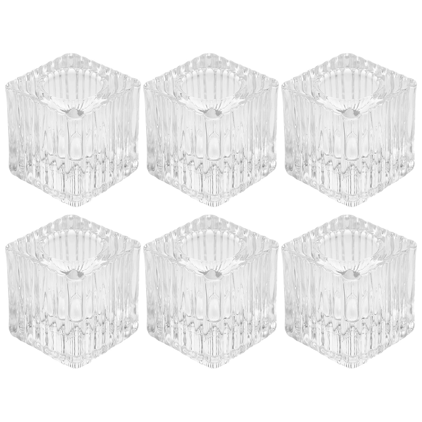 Bougeoirs ronds verre transparent pour mariages et fêtes