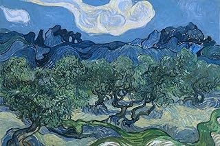 Vincent Van Gogh The Olive Trees Van Gogh Wall Art Impressionist Painting Style Nature Spring Flower Wall Decor Landscape Field Forest Poster Romantic Artwork Cool Wall Art Print Poster 36x24