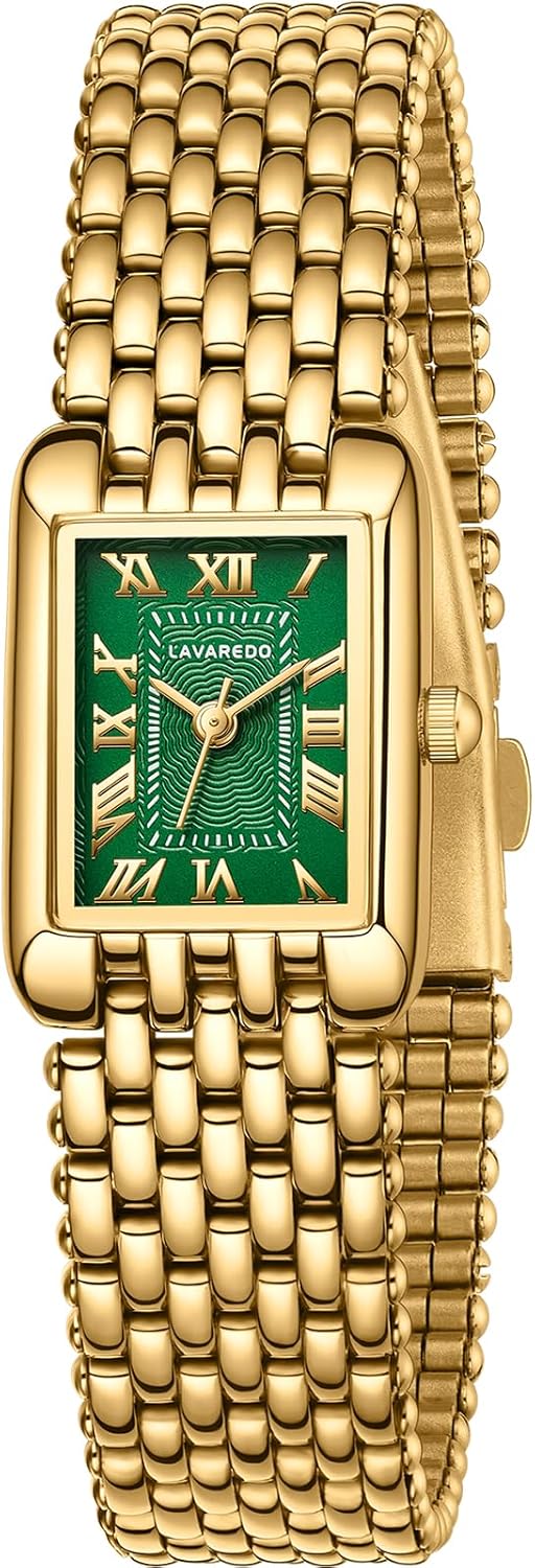 BEN NEVIS Gold Watches for Women Dainty Small Ladies Watch with Stainless Steel Strap, Luxury Casual Fashion Square Quartz Waterproof Watch Bracelet Adjustment Tool Included