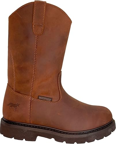 Miniatura 9 de Golden Fox Botas de trabajo de 12 pulgadas con suela ligera de cuña Wellington para construcción, agricultura y ganadería