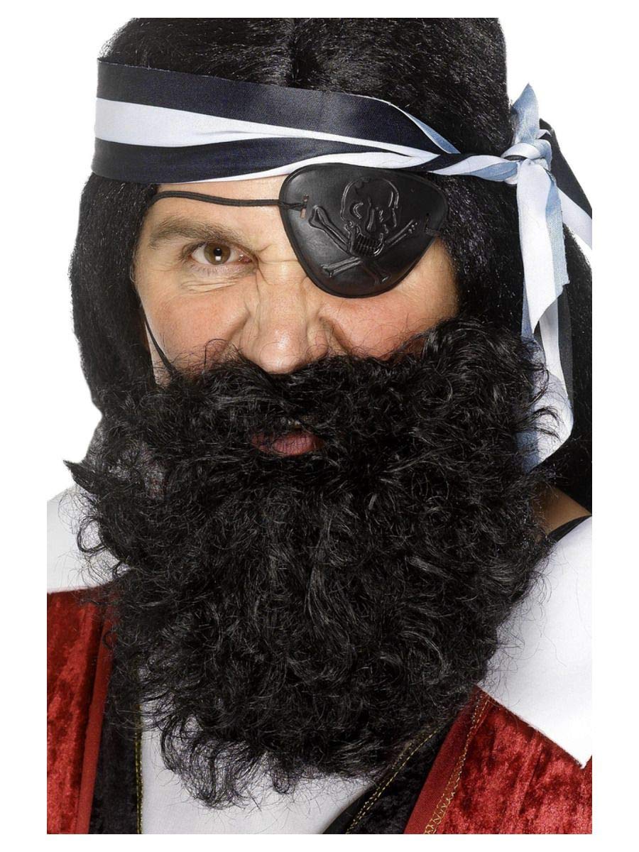 Smiffys Deluxe Pirate Beard Costume Accessory - black - One size