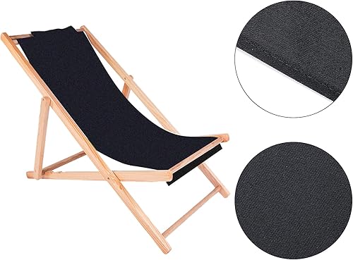 Miniatura 4 de AHANDMAKER Tela de repuesto para silla de playa, color negro, casual, simple, para silla de playa, tela Oxford de repuesto para silla de playa para
