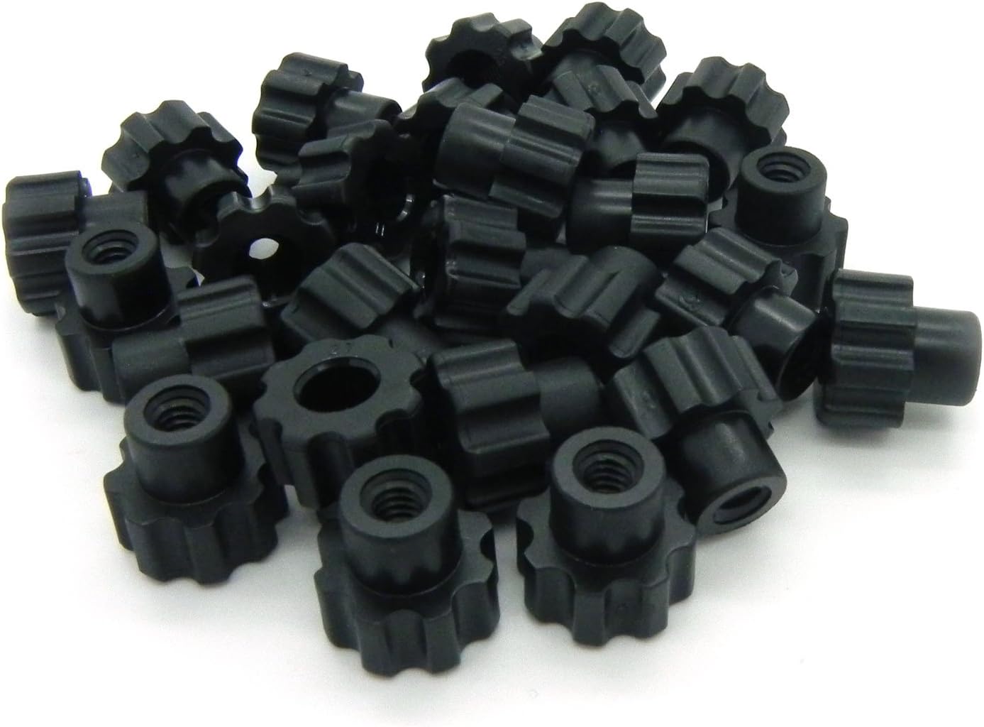 10-24 Knurled Thumb Nuts 25qty Plastic Fastener Nuts Easy Install by Hand no Tools Needed