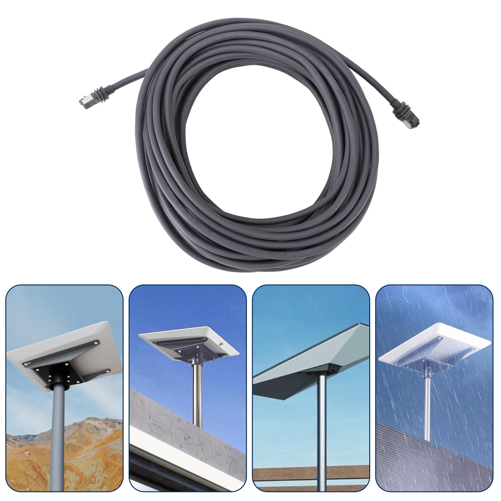 Hztyyier Wysokiej Jakości Miedziany Kabel Zamienny z PVC do Gen3 V3 ze Stabilnym Połączeniem, łatwą instalacją i kompatybilnością z Różnymi Routerami (#4)