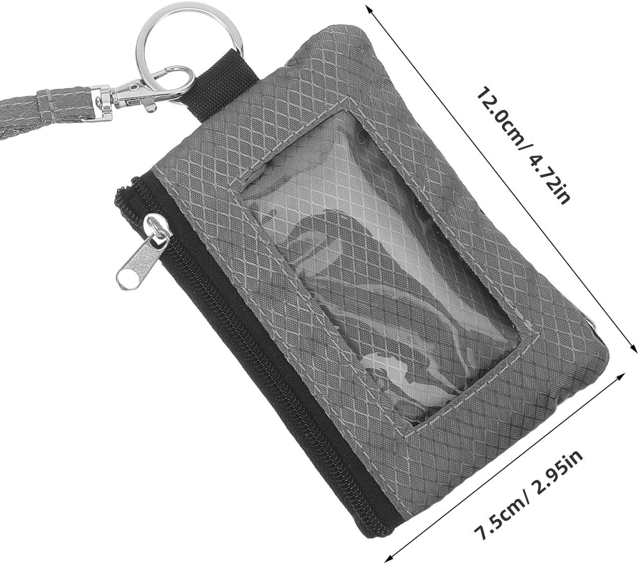 FRCOLOR Mini Wallet Card Keychain Id Window Rfid Blocking with Lanyard