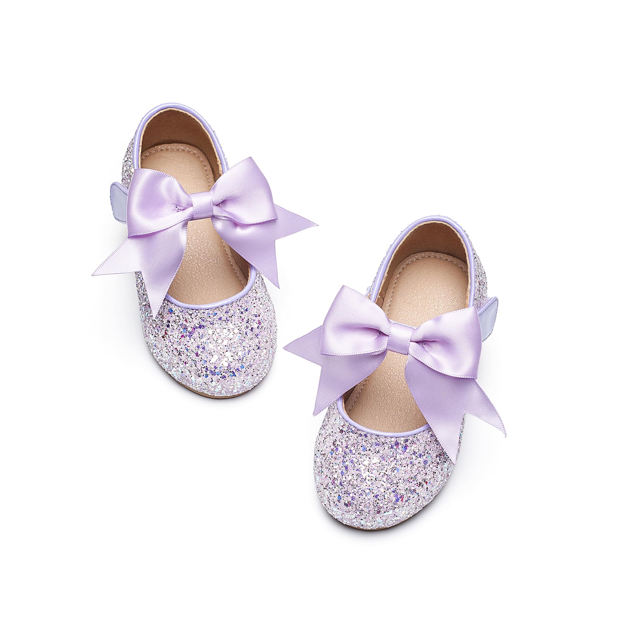 Photo 1 of Kiderence Toddler Girls Dress Shoes Little Kids Mary Janes Purple Ballet Flats Toddler 9