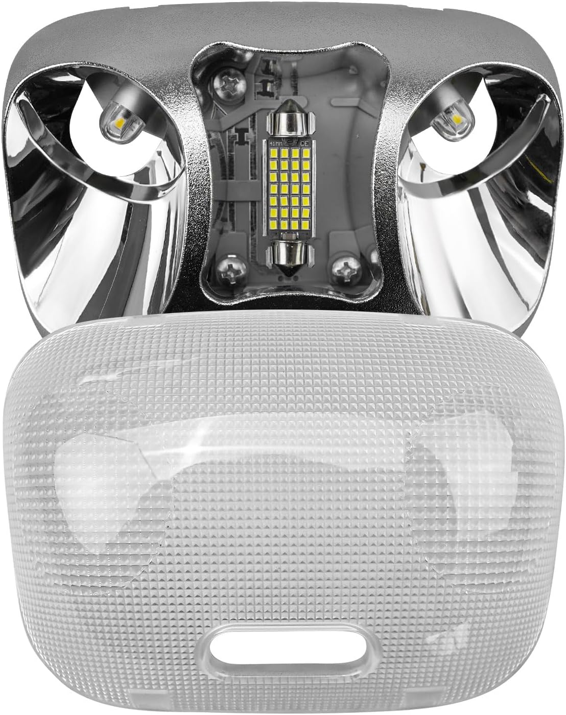 F37Z-13776-B LED Cab Map Lamp Assembly with Cover Fit for Ford Ranger 1993-2004, Interior Roof Headliner Dome Map Light Lamp Ceiling Overhead Reading Lights Replace F37Z13776B F67Z-13783-AA F67Z13783A