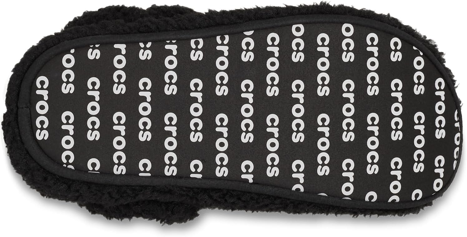 Crocs Unisex-Adult Classic Cozzzy Slipper, Fuzz Lined House Slippers for Women and Men 10 Women/8 Men Black image 4 of 7 B0CVLJ2T8D