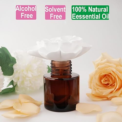 Miniatura 2 de Room Scen - Juego de regalo, aroma de flores de rosas (1.7 onzas líquidas), aceite esencial y difusor, ambientador natural de 60 días, no tóxico