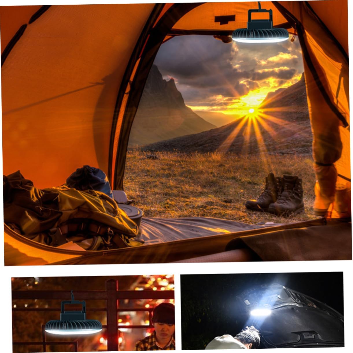 Usb Charging Multi-function Camping Light with Ceiling Fan and Hanging Bracket Bright Leds for Outdoor Use for Camping Hiking and Fishing