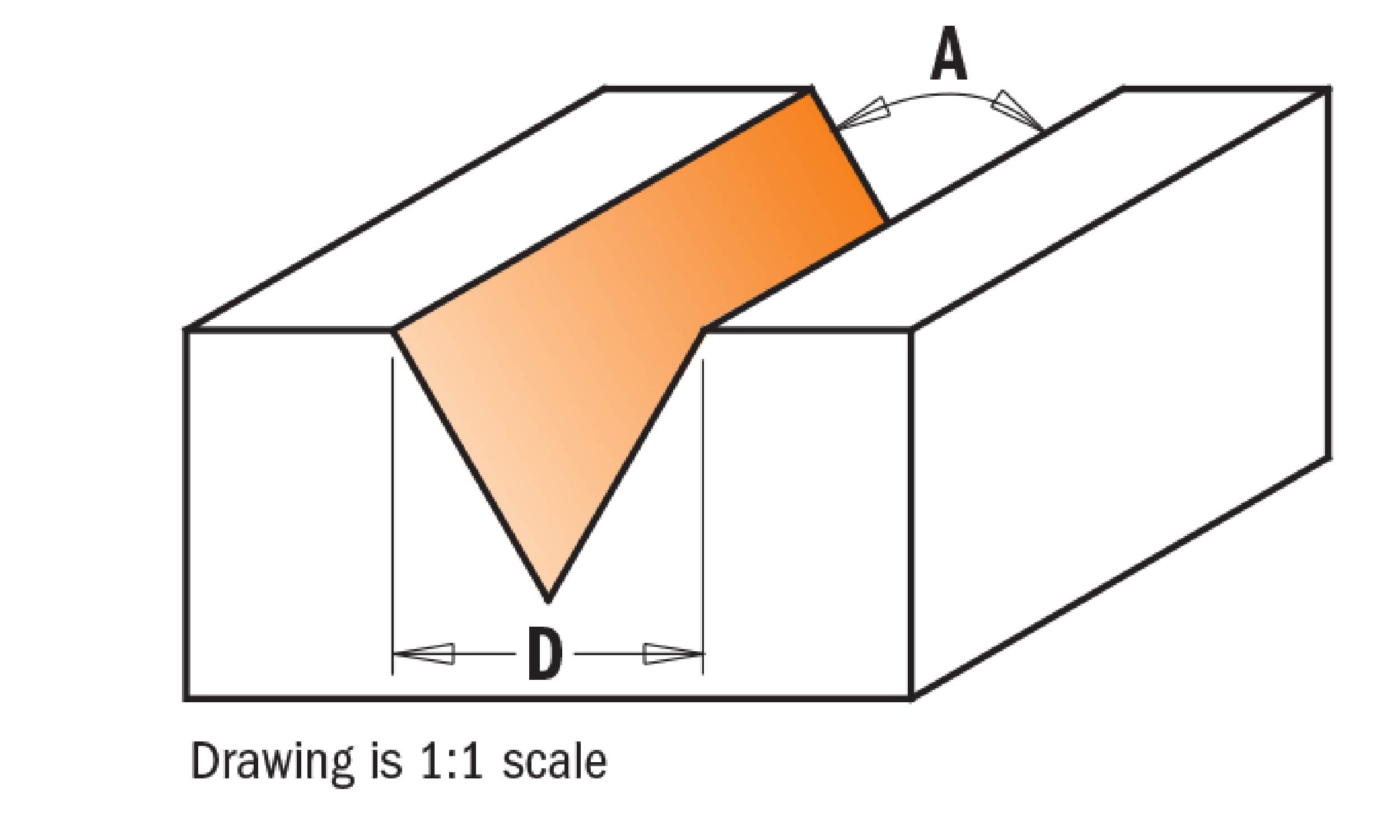 CMT ORANGE TOOLS 758.001.11 - LASERPUNKT-FRÄSER 60° HM Z3 D=13X11 S=6